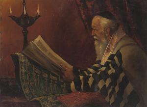 Brückner E,Studying the Torah,1901,Christie's GB 2008-07-10