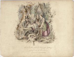 BRÜCKNER Gottlob Heinrich 1823,Country people from the Saxon mountains,Christie's GB 2009-07-09