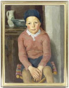BRÜGGER Fanny 1886-1970,Portrait of a small girl,1934,Galerie Koller CH 2009-06-16