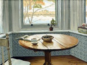 BRACEGIRDLE Larry 1949,Window on Winter,Lando Art Auction CA 2015-10-18