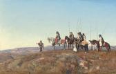 BRACHT Eugen Felix Prosper 1842-1921,Arab warriors on the lookout,1887,Christie's GB 2009-07-09