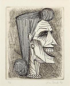 BRACK John Cecil 1920-1999,Head of a Woman,1954,Menzies Art Brands AU 2015-12-10
