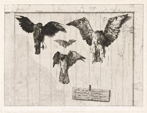 BRACQUEMOND Felix 1833-1914,Le haut d'un battant de porte,1852,Swann Galleries US 2024-04-18