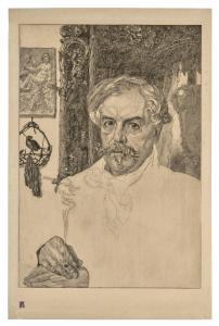 BRACQUEMOND Felix 1833-1914,Portrait d'Edmond de Goncourt,1882,Christie's GB 2024-04-12