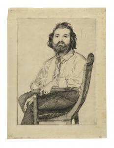 BRACQUEMOND Felix 1833-1914,Portrait de Zacharie Astruc,1865,Christie's GB 2024-04-12