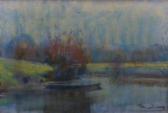 BRADBERRY Georges 1878-1959,Paysage d'automne, bord de Seine,Marambat-Camper FR 2020-03-12