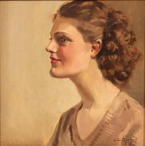 BRADBURY Arthur Royce 1892-1977,Beryl Winter,1937,Simon Chorley Art & Antiques GB 2023-07-25