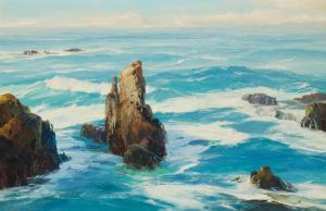 BRADBURY Bennett 1914-1991,Sea Otter Cove,John Moran Auctioneers US 2023-10-04