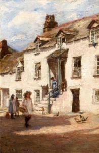 BRADBURY E. Louise 1899-1926,A Sunny Afternoon, Polperro, Cornwal,Morgan O'Driscoll IE 2016-12-05