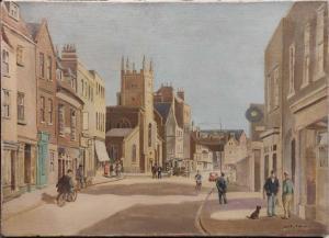 bradford Dorothy 1918-2008,View of Bridge Street in Cambridge,Cheffins GB 2022-06-09