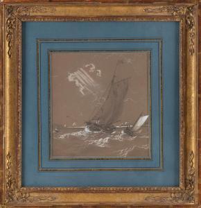 BRADFORD William 1823-1892,Ships at sail. Unsigned,Eldred's US 2023-08-11