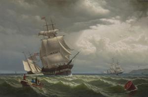 BRADFORD William 1823-1892,Ships off a Northern Headland,1860,Christie's GB 2024-01-18