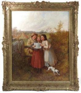 BRADLEY James 1800-1800,rural scene with three children,Serrell Philip GB 2017-11-09
