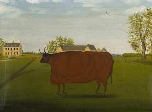 BRADLEY John 1900-1900,a cow in a field at honnington, suffolk,Bonhams GB 2005-10-05