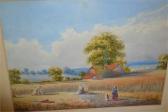 BRADLEY Robert 1813-1880,Harvesting scene,1864,Lawrences of Bletchingley GB 2015-04-28
