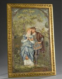 BRADLEY,Scene of a Renaissance couple strolling through the woods,1822,Quinn's US 2012-03-03