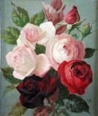 BRADLEY Thomas 1899-1993,Bunch of roses,Capes Dunn GB 2017-04-25