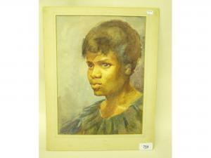 BRADSHAW Frank 1884-1969,African girl,Smiths of Newent Auctioneers GB 2016-01-30