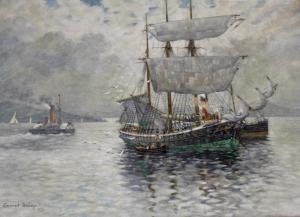 BRADY Emmet 1800-1900,SAIL AND STEAM IN THE ESTUARY,Lawrences GB 2019-01-18