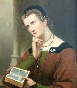 BRAET VON ÜBERFELDT Jan 1807-1894,Brustbildnis einer lesenden jungen Frau in nachde,Kunst & Kuriosa 2007-05-04