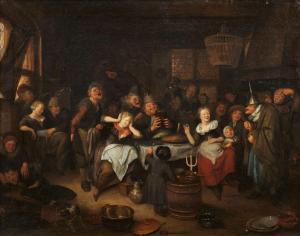BRAKENBURGH Richard 1650-1702,Das Bohnenfest (Der König trinkt),1695,Lempertz DE 2023-11-18