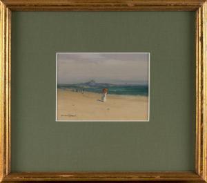 BRALEY Clarence E. 1854-1927,Beach scene,Eldred's US 2023-02-03