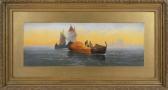 BRALEY Clarence E. 1854-1927,Fishing boats off Venice,Eldred's US 2022-02-11