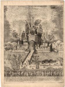 BRAMBILLA Giovanni 1942,Das Feuerwerk über der Engelsburg (Castel S. Ang,1579,Galerie Bassenge 2022-06-01