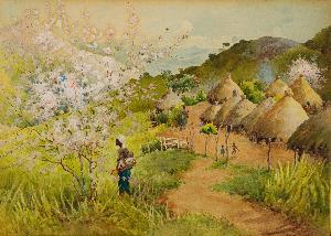 BRAMWELL SMITH B.,Mother and Child in a Lowveld Landscape,Strauss Co. ZA 2024-08-12