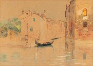 BRANCACCIO Carlo 1861-1920,Canale veneziano,Finarte IT 2024-03-27