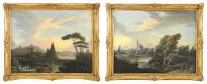 Brancaleoni Pietro 1712-1737,Paesaggio fluviale con figure,1726,Meeting Art IT 2021-11-20