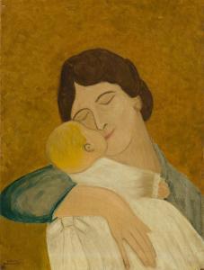 BRANCHARD Emile Pierre 1881-1938,Mother and Child,1930,Swann Galleries US 2021-09-21