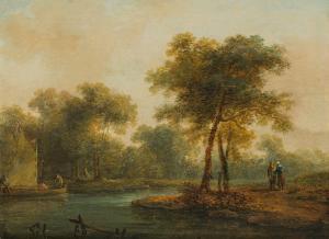 BRAND Christian Hulfgott 1695-1756,Conversation by the river,im Kinsky Auktionshaus AT 2021-12-14