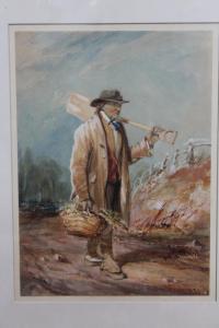BRANDARD Robert 1805-1862,a gardener in a lane,1833,Reeman Dansie GB 2019-02-12