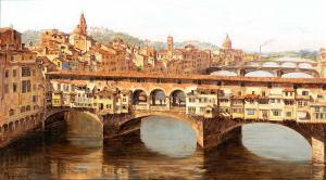 BRANDEIS Antonietta 1849-1926,View of the Ponte Vecchio, Florence,William Doyle US 2024-01-25