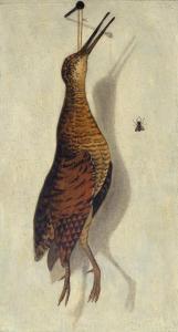 BRANDEL F A 1600,Trompe 'oeil with a snipe and a fly.,Galerie Koller CH 2016-09-23