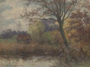 BRANDENBURG Paul 1866-1925,Hut by the River,Auctionata DE 2013-08-30