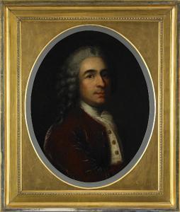 BRANDER Fredrik 1705-1779,Porträtt sannolikt föreställande riksrådet grev,Stockholms Auktionsverket 2011-12-06