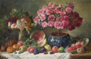 BRANDES L,Still Life with Fruit and Flowering Azaleas,Palais Dorotheum AT 2017-03-11