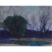 BRANDNER Karl C 1898-1961,Evening Landscape with Stream,Treadway US 2007-05-06