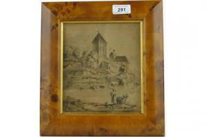 BRANDOIN Michael 1733-1790,chateau of Gleyrolle, Lake Geneva,Burstow and Hewett GB 2015-05-27