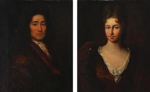 BRANDON Jan Henrik,A pair of portraits of a married couple,1702,Bruun Rasmussen DK 2018-11-12