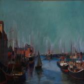 BRANDT Cai D.H 1851-1924,Summer day in the Copenhagen Harbour,1899,Bruun Rasmussen DK 2012-04-02