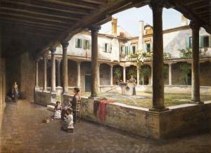 BRANDT Fritz 1853-1905,Abbazia San Gregorio in Venedig,1884,Wendl DE 2020-10-22