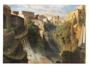BRANDT Fritz 1853-1905,Die Wasserfälle in Tivoli,1891,Palais Dorotheum AT 2022-06-20