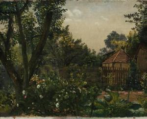 BRANDT I.H.,View from the painter Vilhelm Kyhn's garden in Cop,1868,Bruun Rasmussen 2022-08-29