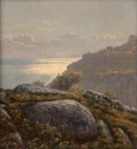 BRANDT Johannes Herman,Partie an der Steilküste von Bornholm,1925,Galerie Bassenge 2022-12-01