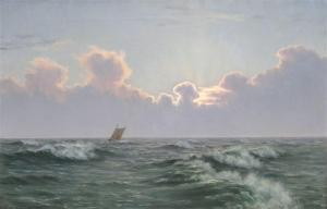 BRANDT Johannes Herman 1850-1926,Segelboot auf bewegter See,1911,Georg Rehm DE 2022-07-14