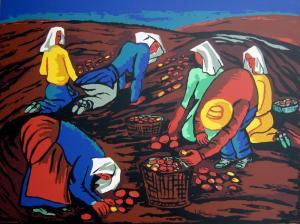 BRANDTNER Friedrich Wilhelm 1896-1969,Potato Pickers,Westbridge CA 2019-03-31