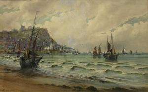 BRANEGAN John Francis 1843-1909,South Bay Scarborough with Fishing Boats on ,David Duggleby Limited 2022-09-16